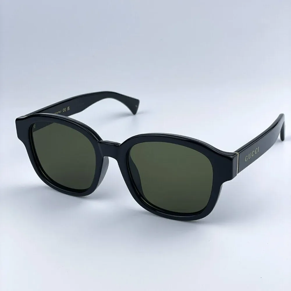 SALE! NEW Gucci GG1140SK 002 Black Green Square Unisex Sunglasses